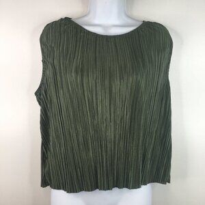 Everleigh Sleeveless Blouse olive green tank top Size M